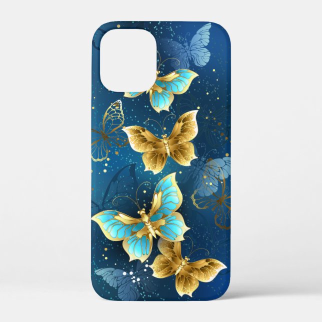Golden butterflies Case-Mate iPhone case (Back)