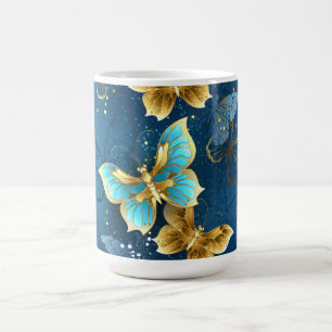 Golden butterflies coffee mug