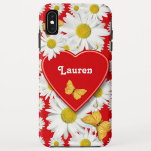 Golden Butterflies Daisy Garden Love iPhone XS Max Case
