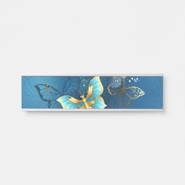 Golden butterflies door sign (Front)