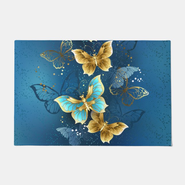 Golden butterflies doormat (Front)