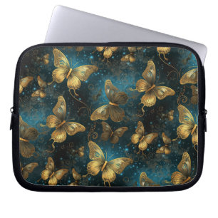 Golden Butterflies Electronics Bag