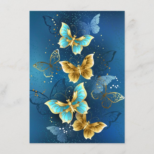 Golden butterflies enclosure card (Front)
