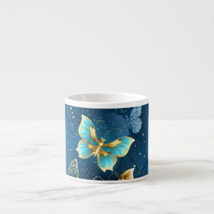 Golden butterflies espresso cup