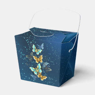 Golden butterflies favour box