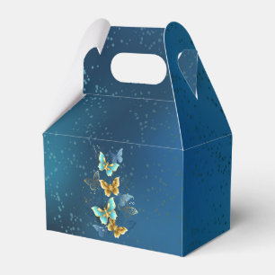Golden butterflies favour box