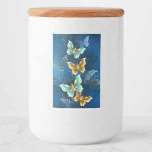 Golden butterflies food label