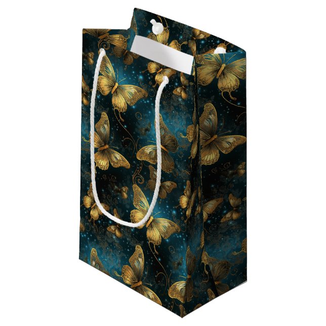 Golden Butterflies Gift Bag (Front Angled)