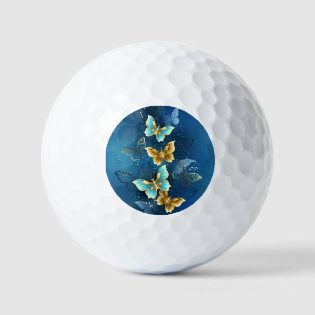 Golden butterflies golf balls (Front)
