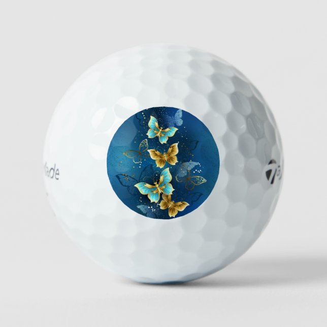 Golden butterflies golf balls (Front)