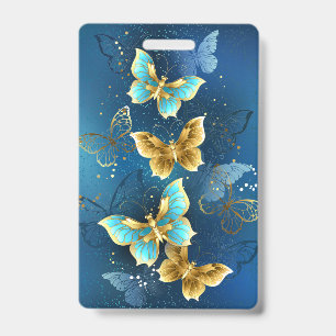 Golden butterflies ID badge
