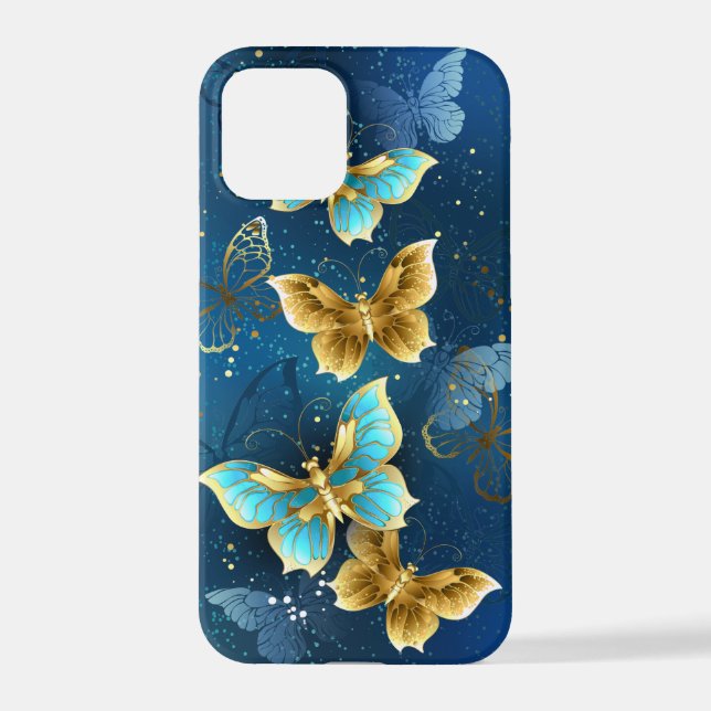 Golden butterflies iPhone case (Back)