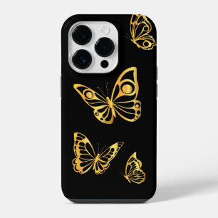 Golden Butterflies iPhone 14 Pro Case