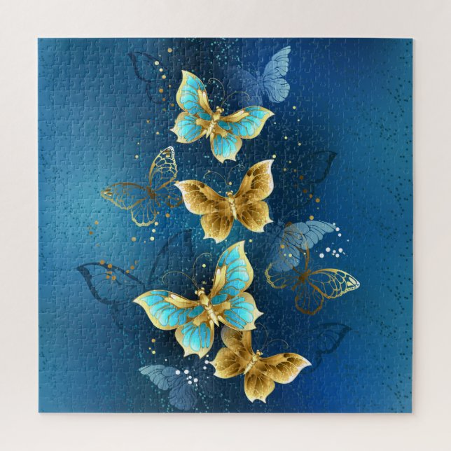 Golden butterflies jigsaw puzzle (Vertical)