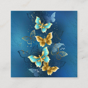 Golden butterflies loyalty card
