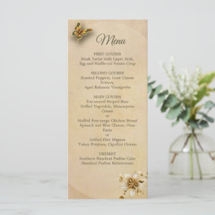 Golden butterflies menu 