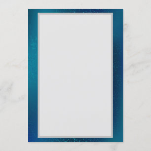 Golden Butterflies on a Blue Background Invitation