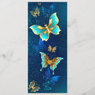 Golden Butterflies on a Blue Background Programme