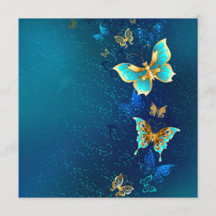 Golden Butterflies on a Blue Background Programme