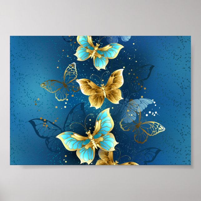 Golden butterflies poster (Front)