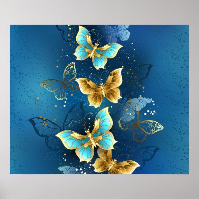 Golden butterflies poster (Front)