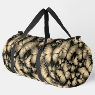 Golden Butterflies Print Duffle Bag