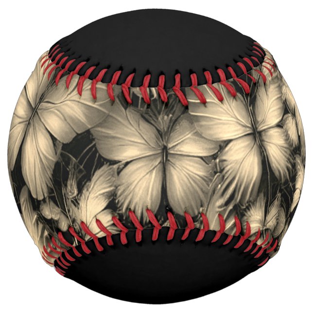 Golden Butterflies Print Softball (Front)