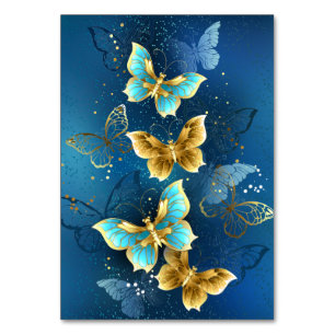 Golden butterflies table number