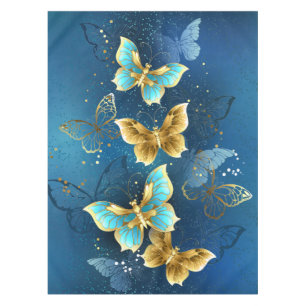 Golden butterflies tablecloth