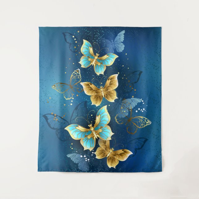 Golden butterflies tapestry (Front)