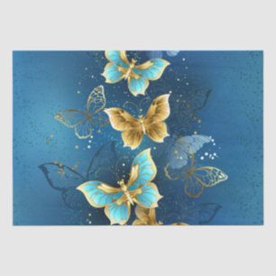 Golden butterflies tissue paper