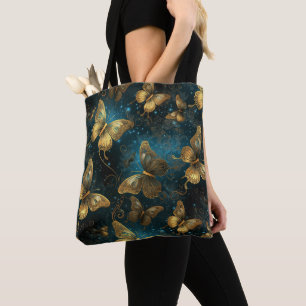Golden Butterflies Tote Bag