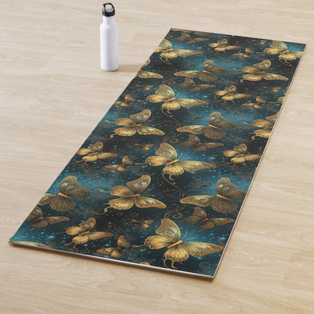 Golden Butterflies Yoga Mat (In Situ)