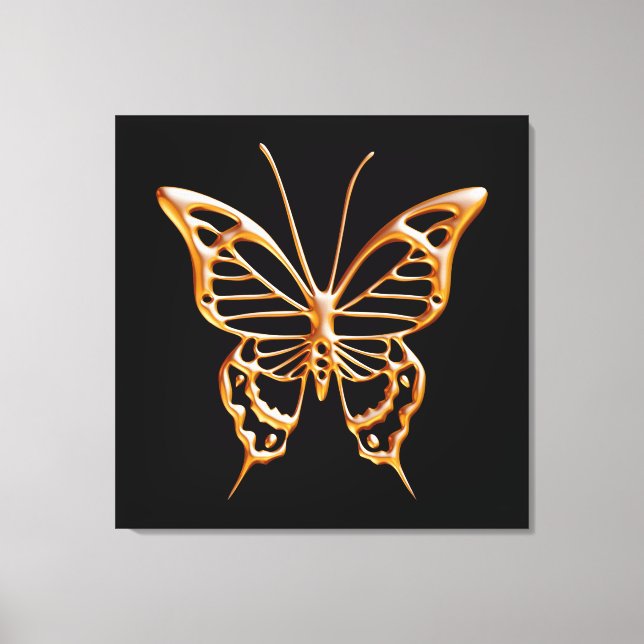 Golden Butterfly Canvas Print (Front)