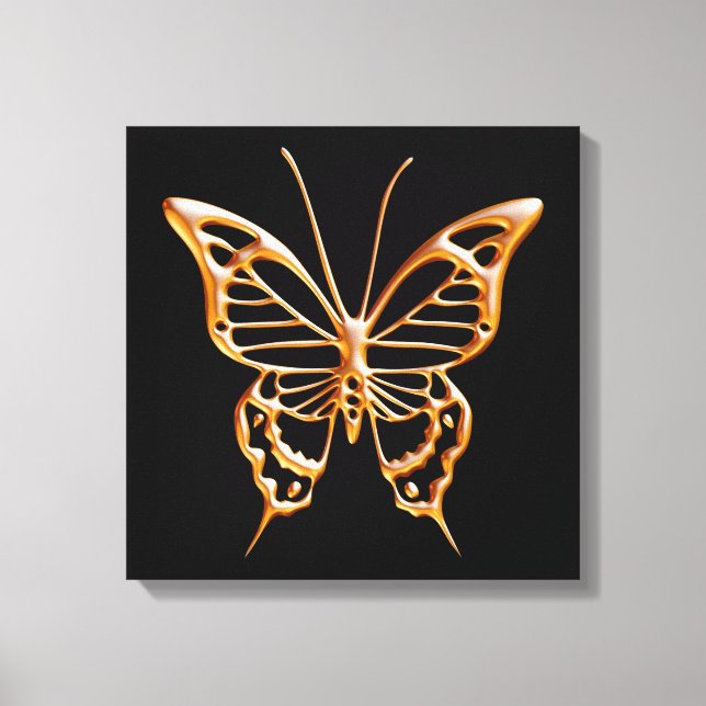 Golden Butterfly Canvas Print (Front)