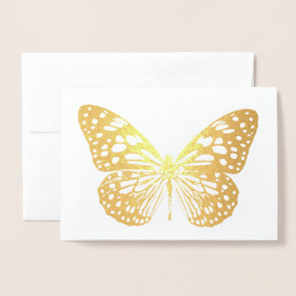 Golden Butterfly Foil Card