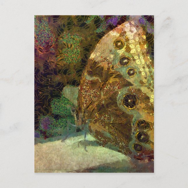 Golden Butterfly, Klimt, art, butterfly art card (Front)