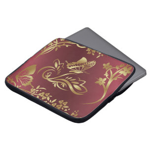 Golden butterfly laptop sleeve