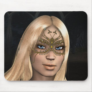 Golden Butterfly Masked Fairy Fantasy Mouse pad