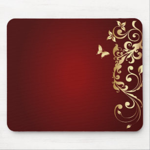 Golden Butterfly Mouse Mat