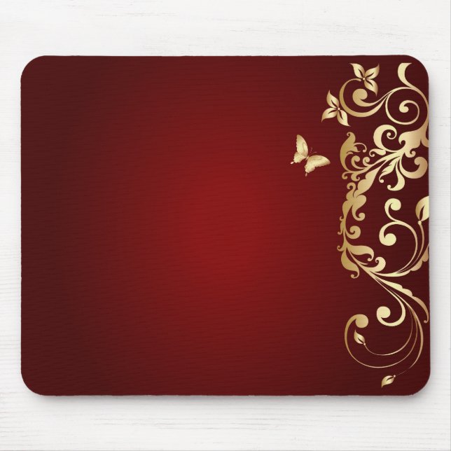 Golden Butterfly Mouse Mat (Front)