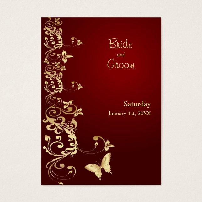 Golden Butterfly Save the Date for Weddings (Front)