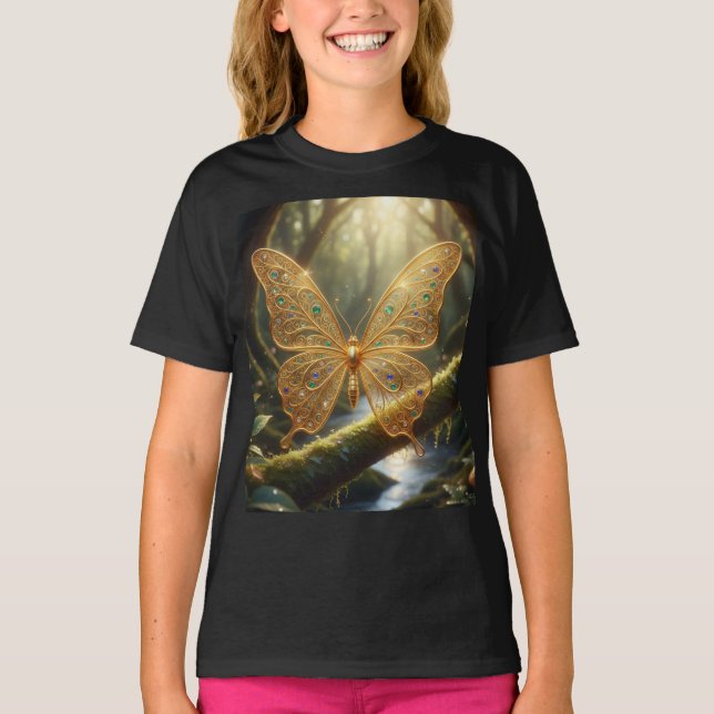 Golden butterfly  T-Shirt (Front)