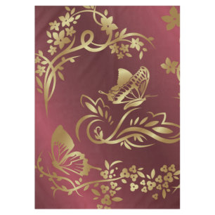 Golden butterfly tablecloth