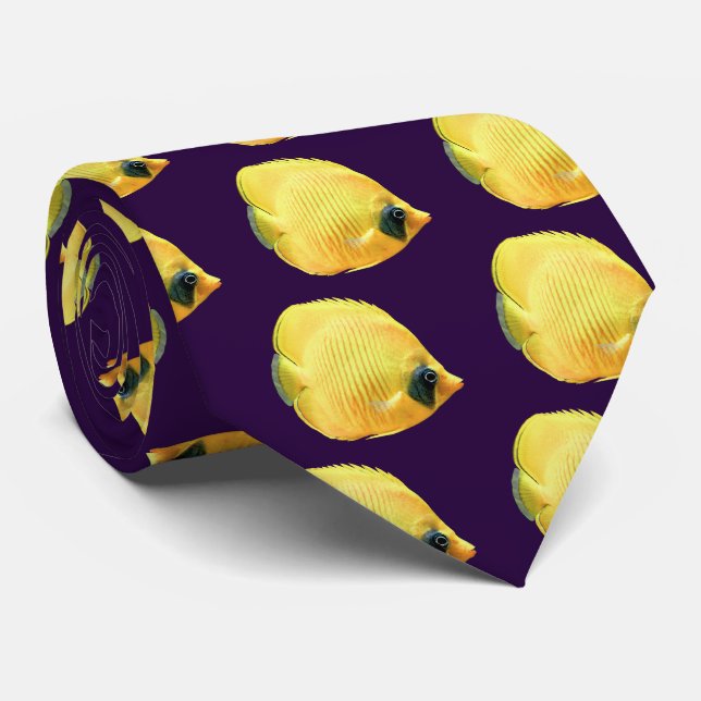 Golden butterflyfish tie (Rolled)