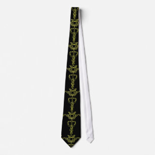 Golden Caduceus Tie