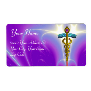 GOLDEN CADUCEUS, vibrant amethyst,violet,purple
