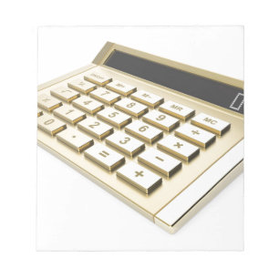Golden calculator notepad