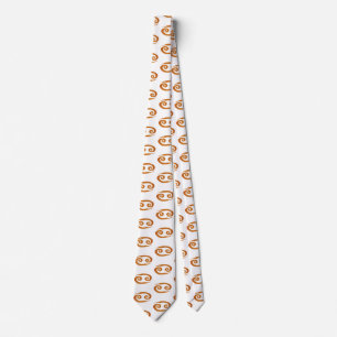 Golden Cancer Zodiac Sign Custom Tie