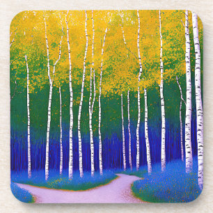 Golden Canopy – A Woodland Landscape Coaster